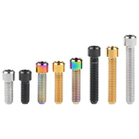 Wanyifa Titanium Bolt M4x10 13.5 15 20 25mm Small Cap Allen Key Head Screw for Bicycle Rear/front Derailleur H/L Adjustment