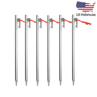 Wanyifa 6/8pcs Titanium Alloy Heavy Duty 9.8 inch Camping Tent Pegs US Stock