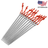 Wanyifa 10pcs Titanium Alloy High Strength 165mm Tent Pegs Tent Nail Pegs Stakes Hook Pin US Stock