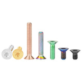 Wanyifa Titanium Bolt M5x10 12 15 20 25 30 35 40mm Countersunk Torx Head with "W" Logo Screw Ti Fasteners