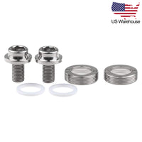 Wanyifa 2pcs Titanium Bolts M8x15mm Bicycle Crank Arm Fixing with Cap Screws for Square Taper Bottom Bracket US Stock