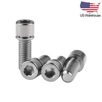 Wanyifa 4pcs Titanium Bolts M7x20 25mm Cap Allen Head with Washer Screws for Bicycle US Stock