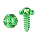 Wanyifa Titanium Bolt M4/M5x15mm Fancy Disc-Shaped Torx T25 Head Self-Tapping Screw for Motorcycle Bicycle Car Boat Refit