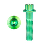 Wanyifa Titanium Bolt M7/M8x24 32mm Flange 12-Point Head Screw Car Wheel Split Rim Modifications Parts Ti Gr5 Fasteners