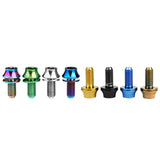 Wanyifa Titanium Bolt M5x12mm Hex Head with No-shedding Washer Screw for Bike Bottle Holder Bicycle Water Bottle Cage