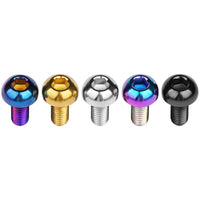 Wanyifa Titanium Bolt M5x12mm Button Hex Head Screw for Bicycle Disc Brake Rotor Water Bottle Cage