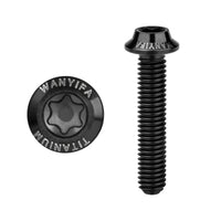 Wanyifa Titanium Bolt M3x6 8 10 12 15 18 20mm Disc-Shaped Umbrella Torx T10 Head with Logo Screw Ti Fasteners