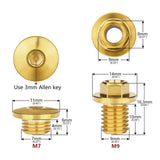 Wanyifa Titanium Bolt M7x4mm M9x10mm Road Bike Schaltung Oil Bleed Bolt Hose Locking Bolts Bicycle Oil Injection Hole Screw Oil Pipe Hose Lock Screws for Shimano  R7020 R8020 R8070 R8170 R9170