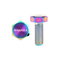 Wanyifa Titanium Bolt M6x10 15 20 25 30 35 40 45 50 55 60mm DIN933 Hexagon Head Full Threaded with "WANYIFA" Logo Screw