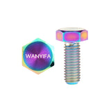 Wanyifa Titanium Bolt M6x10 15 20 25 30 35 40 45 50 55 60mm DIN933 Hexagon Head Full Threaded with "WANYIFA" Logo Screw