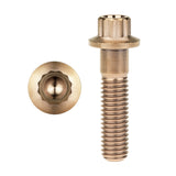 Wanyifa Titanium Bolt M7/M8x24 32mm Flange 12-Point Head Screw Car Wheel Split Rim Modifications Parts Ti Gr5 Fasteners