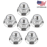 Wanyifa 6pcs Titanium Nuts M6 M8 M10 Flange Nylon Lock Nuts US Stock