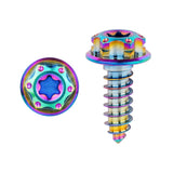 Wanyifa Titanium Bolt M4/M5x15mm Flange Torx Head Self-Tapping Screw for Motorcycle Car Boat Ti Fasteners