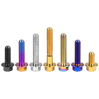 Wanyifa Titanium Bolt M4/M5x6 8 10 12 15 20 25 30mm Flange Hex Head Screws for Bike Motorcycle Car