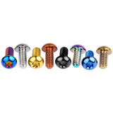 Wanyifa Titanium Bolt M5x10 12mm Button Torx T25 Head Screw for Bicycle Disc Brake Rotor Bike Water Bottle Cage Screws
