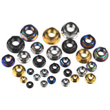 Wanyifa Titanium Nut M5 M6 M8 M10 M12 M14 M16 Flange Hex Nut for Bike Motorcycle Car