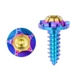 Wanyifa Titanium Bolt M4/M5x15mm Fancy Disc-Shaped Torx T25 Head Self-Tapping Screw for Motorcycle Bicycle Car Boat Refit