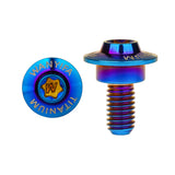 Wanyifa Titanium Bolt M6x14 15 16 17mm Disc-Shaped Torx T30 Step Screw for Locomotive Motorcycle Shell Modification