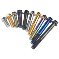 Wanyifa Titanium Bolt M10x20 25 30 35 40 45 50 55 60 65 70 75 80 85 90mm Flange with Drilled Holes Hex Head Srecws Pitch 1.25/1.5mm