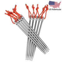 Wanyifa 10pcs Titanium Alloy High Strength 165mm Tent Pegs Tent Nail Pegs Stakes Hook Pin US Stock