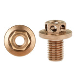 Wanyifa Titanium Bolt M7x10mm Oil Line Fitting Bolts Oil Pipe Hose Locking Screws for Bicycle