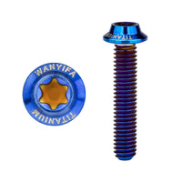 Wanyifa Titanium Bolt M3x6 8 10 12 15 18 20mm Disc-Shaped Umbrella Torx T10 Head with Logo Screw Ti Fasteners