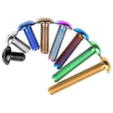 Wanyifa Titanium Bolt M4x6 8 10 12 15 20mm Button Hex Allen Key Head Screw for Bicycle