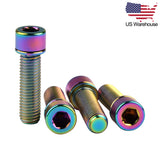 Wanyifa 4pcs Titanium Bolts M7x20 25mm Cap Allen Head with Washer Screws for Bicycle US Stock