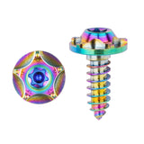 Wanyifa Titanium Bolt M4/M5x15mm Fancy Disc-Shaped Torx T25 Head Self-Tapping Screw for Motorcycle Bicycle Car Boat Refit