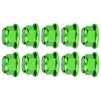 Wanyifa 10pcs Aluminum Nuts M2 M3 M4 M5 M6 M8 Anodized Colourful Flange Hexagon Head Nylon Lock Nut Serrated Lock Spinlock Nuts