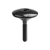 Wanyifa Titanium M6x35mm Bolt & Carbon Fiber 1-1/8" Bicycle Headset Top Cap for Bike Front Fork Stem Top Cover Screw Set