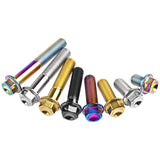 Wanyifa Titanium Bolt M7x10 15 20 25 30 35 40 45 50mm Flange Hex Allen Head Screw for Bicycle Motorcycle