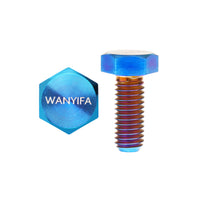 Wanyifa Titanium Bolt M6x10 15 20 25 30 35 40 45 50 55 60mm DIN933 Hexagon Head Full Threaded with "WANYIFA" Logo Screw
