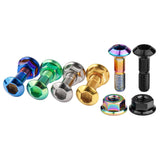 Wanyifa Titanium Bolt M8x33mm Motorcycle Sprocket Rear Chain Disc Screw Chainwheel Chain Disk Plate Ti Screws Nuts Set Chainring Fastener