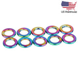 Wanyifa 10pcs Titanium Washer M4 M5 M6 M8 M10 DIN912 Flat Washers Spacer Gaskets US Stock