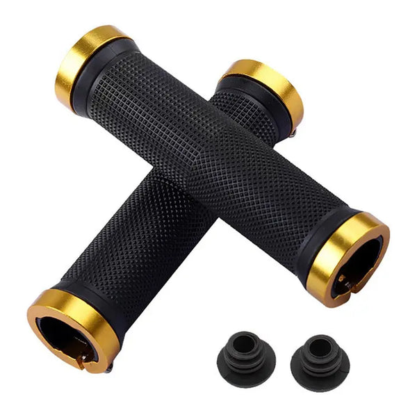 bmx bicycle handlebar grips Wanyifa Bicycle Rubber Grips MTB Alloy Lock Bilateral Lock Handlebar G – Wanyifabolt