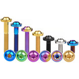 Wanyifa Titanium Bolt M5x10 12 15 20 25 30 35mm Disc-Shaped Torx T25 Head Screw for Motocycle Bicycle Disc Brake
