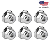 Wanyifa 6pcs Titanium Nuts M6 M8 M10 Flange Nylon Lock Nuts US Stock