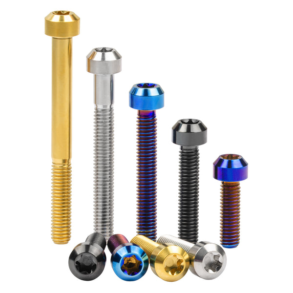 Wanyifa Titanium M6 Socket Head Cap Screws - Allen Hex Bolt, Grade 5, Pack Of 4, Gold (M6x40mm)