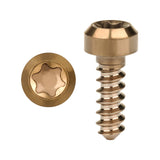 Wanyifa Titanium Screw M3x9mm Chamfered Torx T15 Head Self-Tapping Screws for Bike Motorcycle Car Boat Model Aircraft Modifications