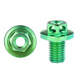 Wanyifa Titanium Bolt M7x10mm Oil Line Fitting Bolts Oil Pipe Hose Locking Screws for Bicycle