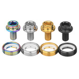 Wanyifa Titanium Bolt M8x15mm Crank Cap Bottom Bracket Axle Screw Bike Center Shaft Crankset Cover Square Hole Fixing Bolts Pitch 1.0mm