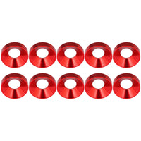 Wanyifa 10pcs Aluminum Alloy Countersunk Washers M2 M2.5 M3 M3.5 M4 M5 M6 M8 M10 Anodized Colourful Countersunk Head Bolt Washer Gaskets