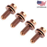 Wanyifa 4pcs M5x12mm Hex Head with No-shedding Washer Screws for Bicycle Water Bottle Cage US Stock