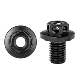 Wanyifa Titanium Bolt M7x10mm Oil Line Fitting Bolts Oil Pipe Hose Locking Screws for Bicycle