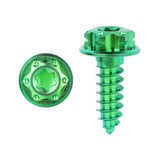 Wanyifa Titanium Bolt M4/M5x15mm Flange Torx Head Self-Tapping Screw for Motorcycle Car Boat Ti Fasteners