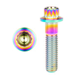 Wanyifa Titanium Bolt M7/M8x24 32mm Flange 12-Point Head Screw Car Wheel Split Rim Modifications Parts Ti Gr5 Fasteners