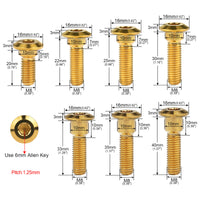 WanyifaチタンボルトM8x2022 3033mmネジオートバイ用六角ソケットヘッドヤマハディスクブレーキネジスズキリフィットボルト
