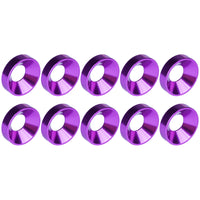 Wanyifa 10pcs Aluminum Alloy Countersunk Washers M2 M2.5 M3 M3.5 M4 M5 M6 M8 M10 Anodized Colourful Countersunk Head Bolt Washer Gaskets