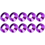 Wanyifa 10pcs Aluminum Alloy Countersunk Washers M2 M2.5 M3 M3.5 M4 M5 M6 M8 M10 Anodized Colourful Countersunk Head Bolt Washer Gaskets